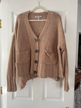 Urban Outfitters Beige/Tan Chunky Button-Front Cardigan
